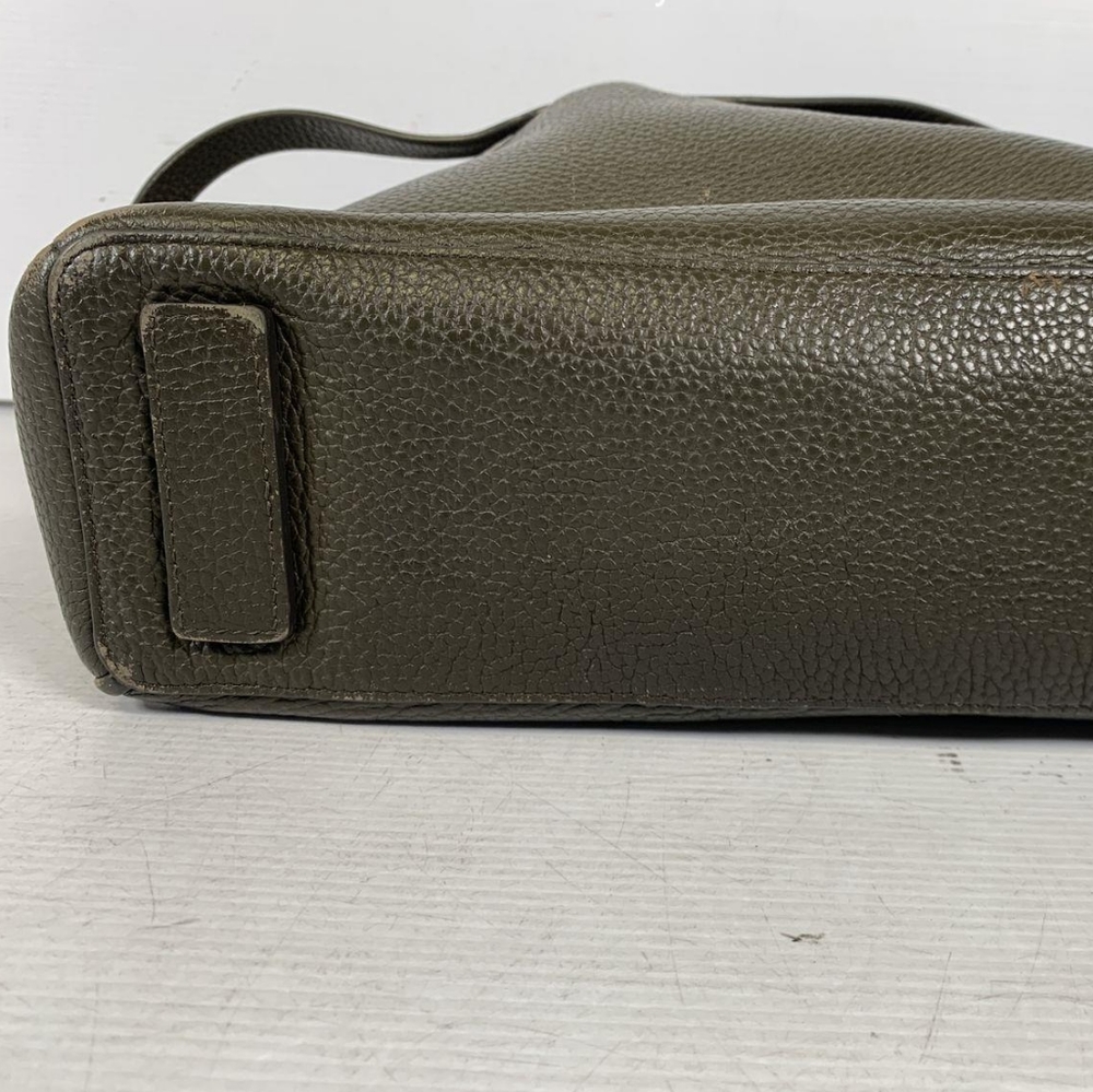 ALL SAINTS LEATHER TOTE BAG - OLIVE GREEN - Picture 5 of 7